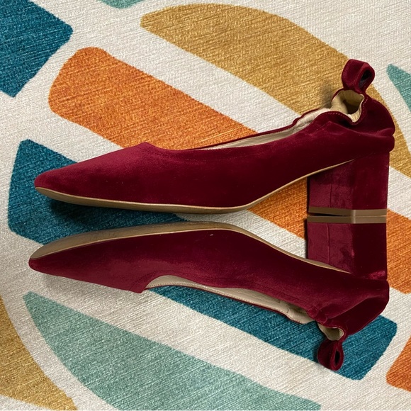 Everlane The Italian Leather Day Heel in Crimson Velvet Size 11 - Picture 5 of 8
